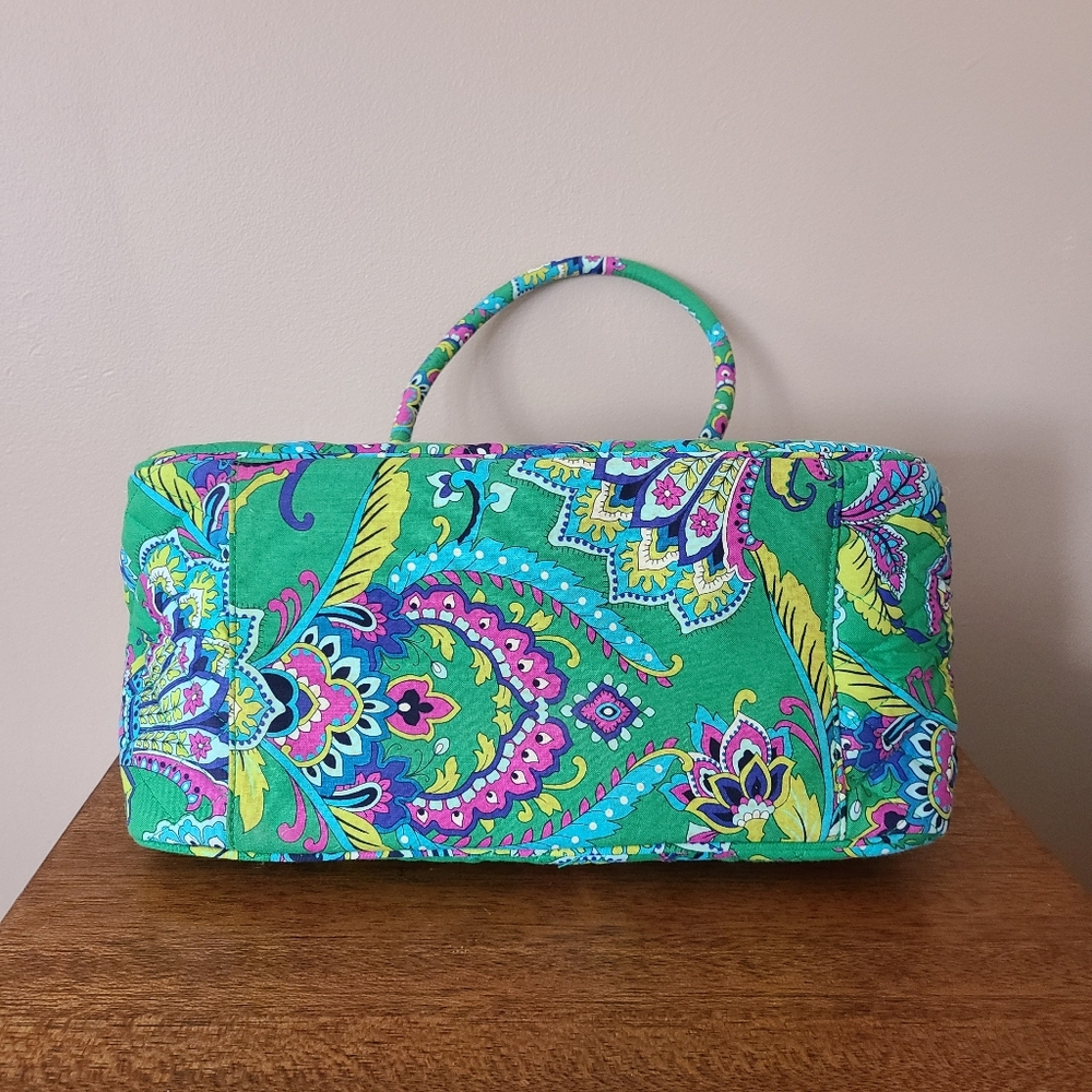 Vera Bradley Emerald Paisley bowler bag with matching mini clutch,NWOT, - Picture 6 of 10